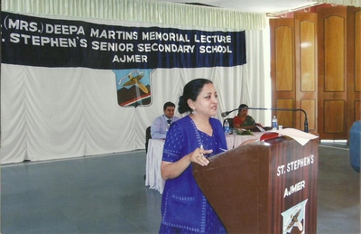 Mrs. Madhu Kishwar, a Professor at the Centre for the Study of Developing Societies & Founder Manushi Sangathan (April 2007)
