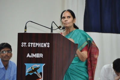 Dr. (Mrs.) Bina Sharma, Lecturer (Retd.) Savitri College, Ajmer (August 2019)